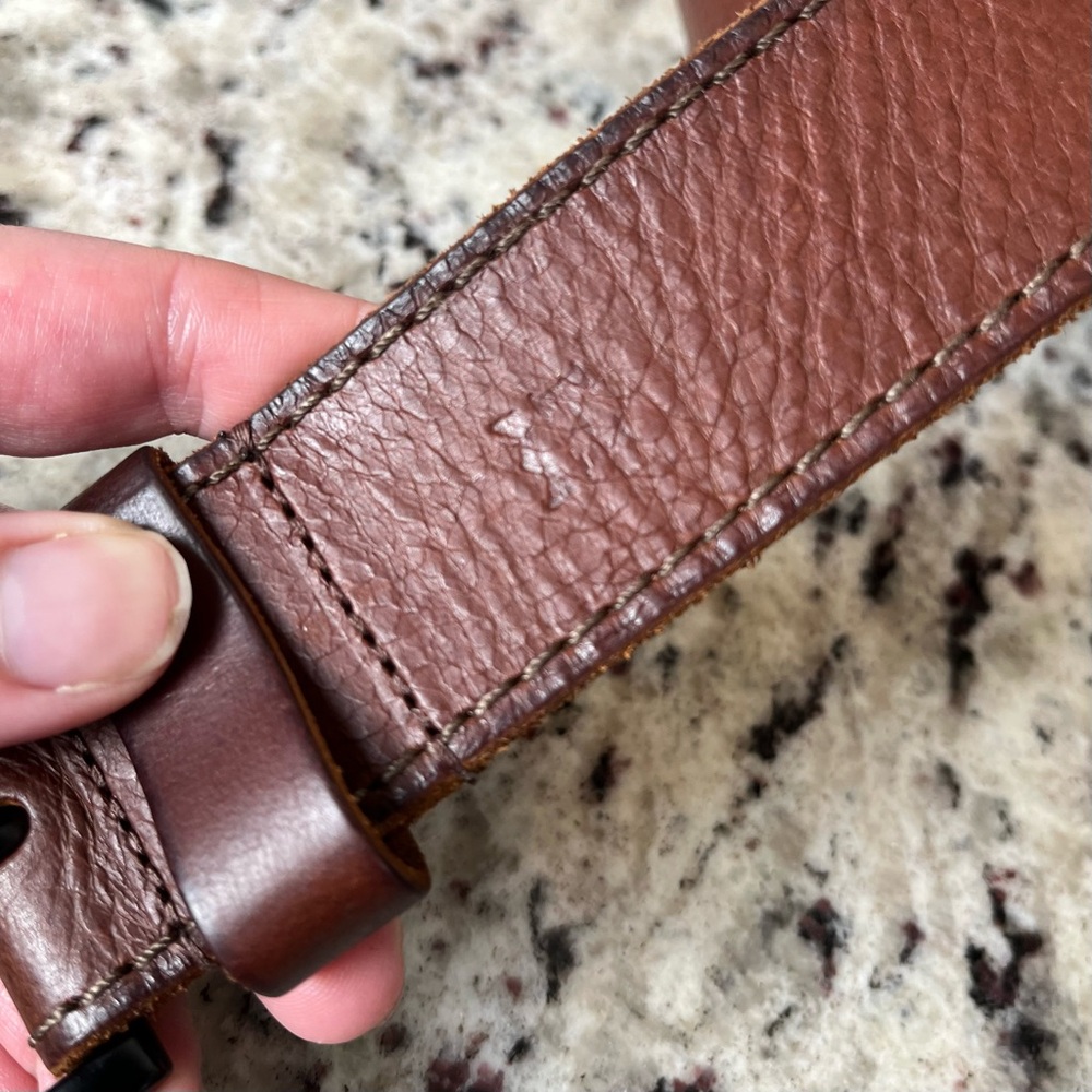 Men's Haggar Leather Belt - Picture 3 of 8